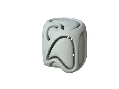 SciFi Cube Object No 67364 Low Poly Shape Low-poly 3D model