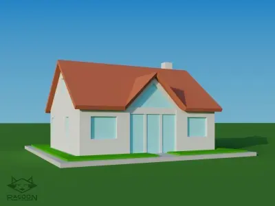 20 LowPoly houses Low-poly 3D model