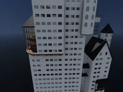 Castle-like Building I Skyscraper 3D model