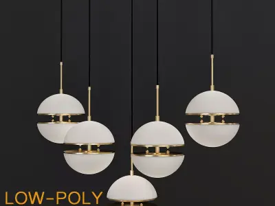 HANGING LAMP SPIRIDON 5 LIGHT 3d model Low-poly 3D model