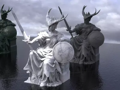 Britannia Statue 2  3D model