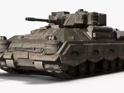 Sci Fi Tank Low-poly 3D model by alpenwolf-96