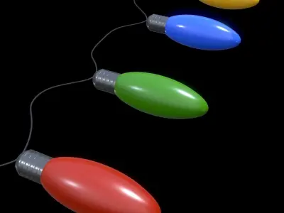 Christmas Light Low-poly 3D model