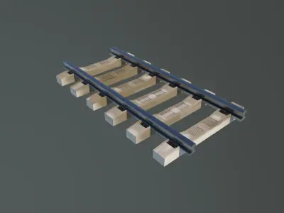 Railway track 3D model buy