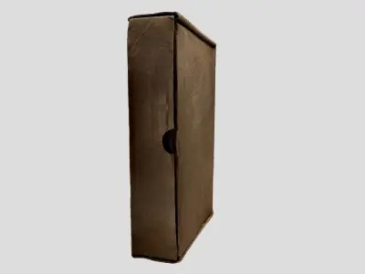 A flat cardboard box 3D model