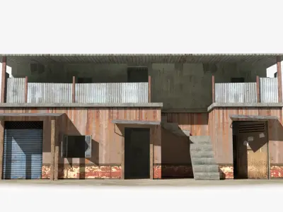 Slum x10 Low-poly 3D model