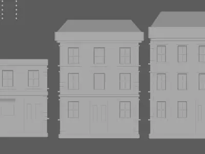 Vintage Old Buildings Free 3D model