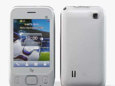 Fly E141 TV White Low-poly 3D model