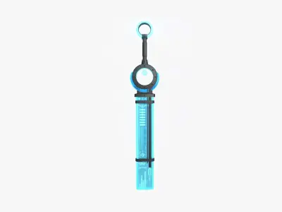 SciFi Sword A01 Black Blue - Character Design Fashion Low-poly 3D model