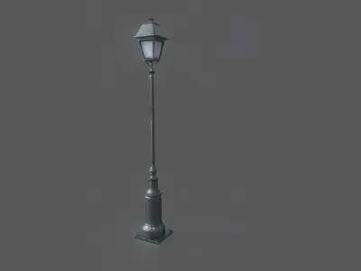Lampost street lamp Low-poly 3D model