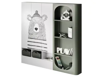 Siren from Elmalek Furniture Wardrobe for a teenager 3D model