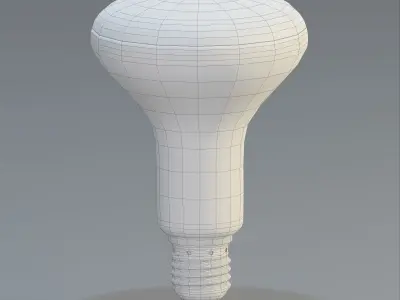 LED bulged reflector bulb Low-poly 3D model