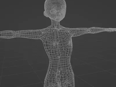 Rigged Black - White male Characters Pack - x20 Manga models Low-poly 3D model