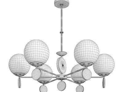  Kyran Chandelier Bronze 6 Low-poly 3D model