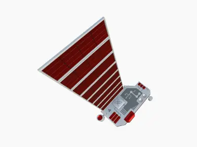 Satellite B10 China - SciFi Space Design Low-poly 3D model