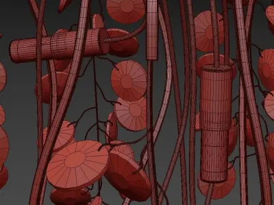 Hanging chandelier AISLING E 3D model