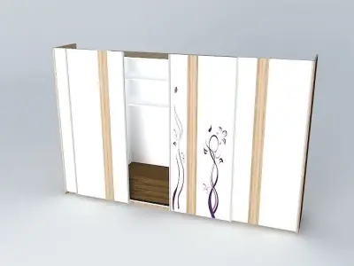 wardrobe with doors and drawers Free 3D model buy