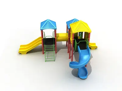  3D Metal Child Playpen 035 3D model