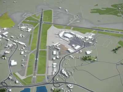 Stavanger  Low-poly 3D model