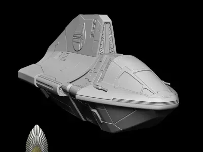 Star Wars Phantom 2 Ship  with Maglev option 3D DIGITAL DL 3D print model
