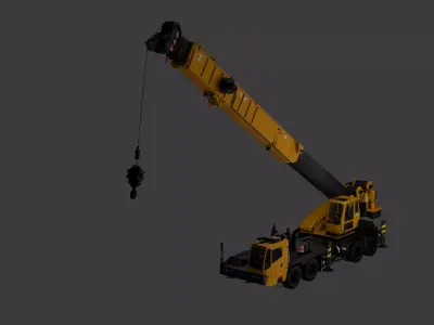 Construction Crane HighQuality 3D Model PBR Optimized  Realistic Low-poly 3D model