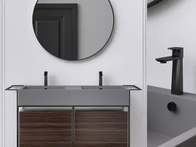 Washbasins Furniture 3d model Low-poly 3D model