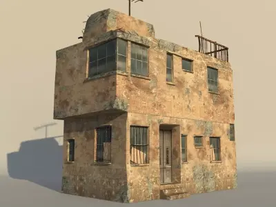 Middle East destroyed house for game num02 3D model