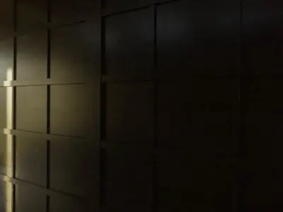 Japanese Shoji Doors And Walls Low-poly 3D model