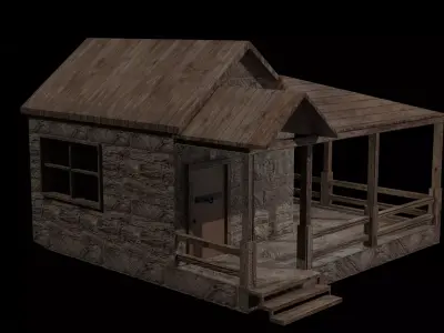 STONE HOUSE Free low-poly 3D model purchase