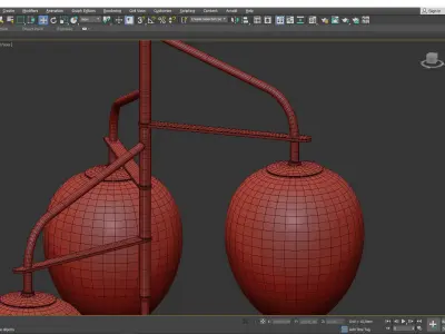 Odyssey 4 Light Pendant Light Low-poly 3D model