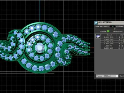 Diamond Ring for Women 3D print model 14