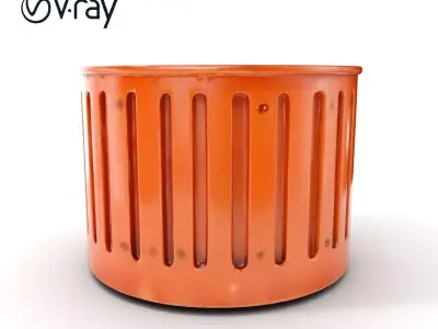 Round Industrial Drum Model Pack  High Quality Asset Low-poly 3D model