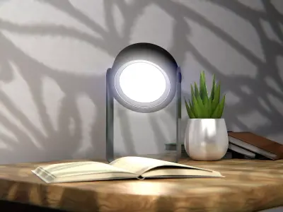 Modern Minimalist Spotlight Desk Lamp 3D Asset 3D model