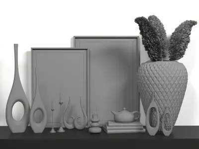 Decorative set 01 3D model 32