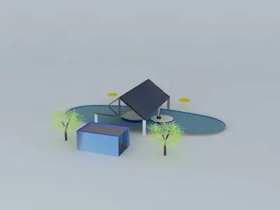 Dolphin Nursery SeaWorld Orlando 3D model