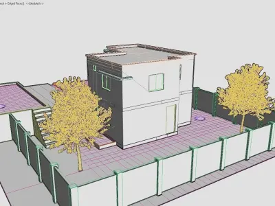 House Exterior Scene 3D model