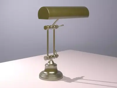 Brass Library Reading Light 3D model