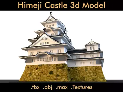 Himeji Castle- 3d Model 3D model