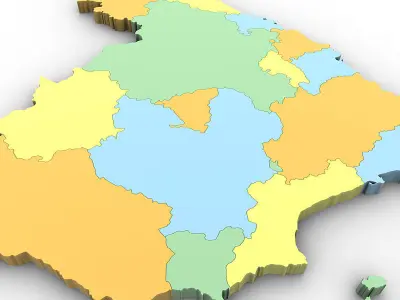 Map of Spain 3D model