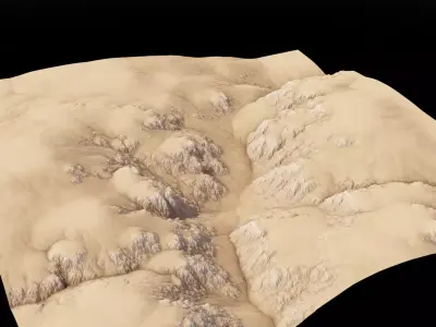 Canyon Cliff 01 3D model