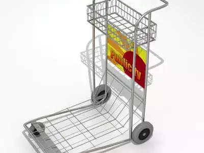 Airport Luggage Cart 3D model