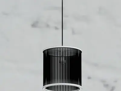Chandelier Glass Drum by Romatti Silver 3D model
