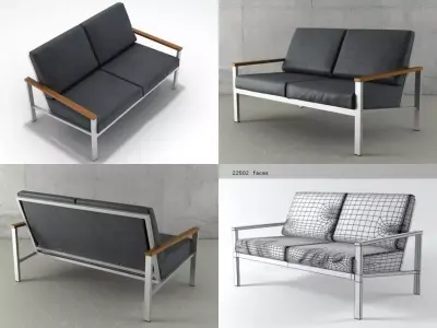 Equinox Two Seat Settee 3D model