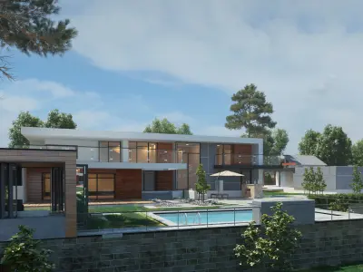 Country house 3D scene 3D model