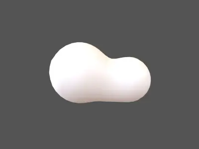 Cartoon Cloud Pack 001 V1 Low-poly 3D model