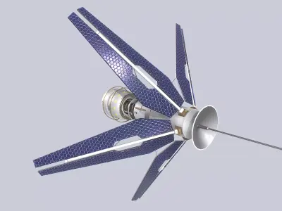 Sci fi Satellite Low-poly 3D model