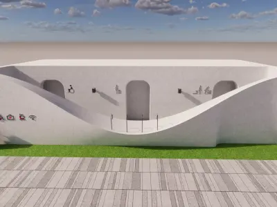 Public Restroom Building -B5 3D model