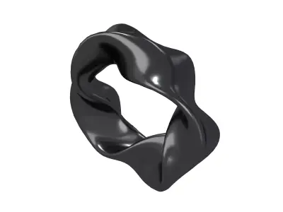Abstract Ring Shape V1 002 Low-poly 3D model