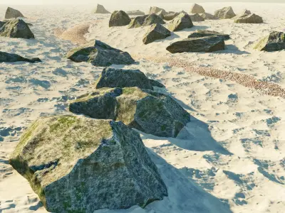 Rock and Sand 3D model