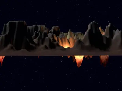 Sci-fi landscape 002 3D model